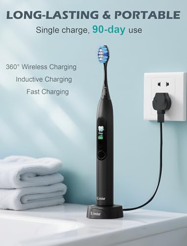 Electric Toothbrush for Adult- 90 Day Battery Life, Sonic Toothbrush with Pressure Sensor, Rechargeable Toothbrushes with Smart Screen, 5 Cleaning Modes & 3 Intensities Settings - Image 6