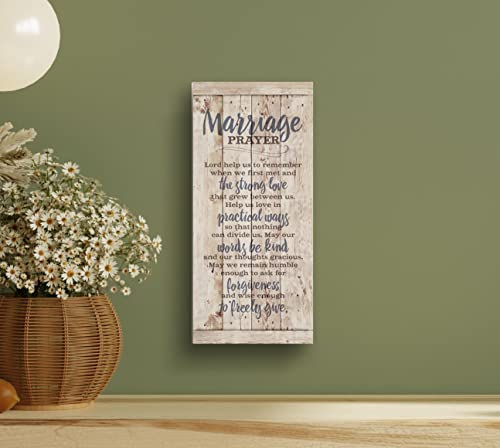 Dexsa Marriage Prayer Wood Plaque - Made In The Usa - 5.5X12 - Classy Frame Wall Hanging Decoration | Lord, Help Us To Remember When We First Met | Christian Family Religious Home Decor Saying #TOP2