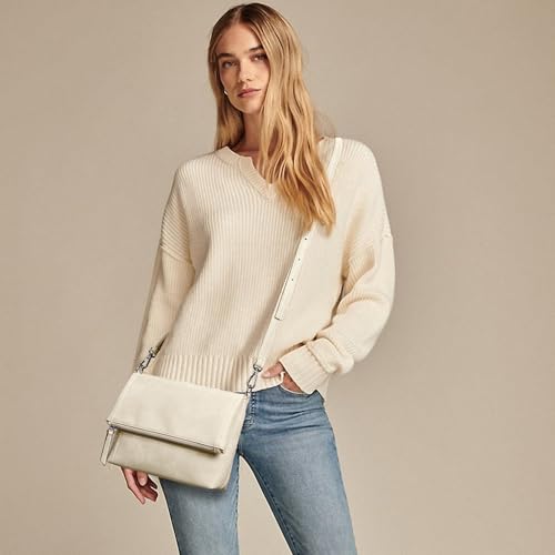 Image of KALIDI Vintage Vegan Leather Crossbody Bag PU Shoulder Bag Handbag Multiple Pockets Adjustable Removable Strap Women