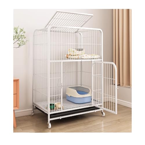 Cage métallique pour chat grand enclos mobile intérieur extérieur multi-niveau