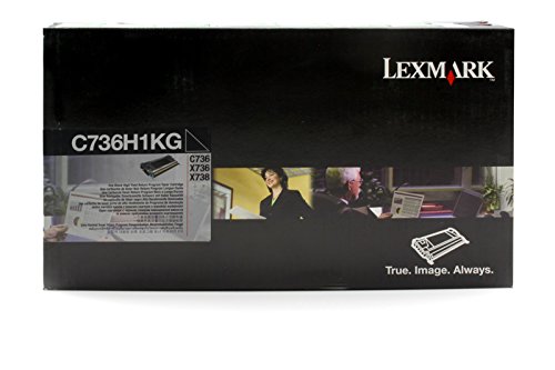 Cartouche de Toner Noir Lexmark X 738 DE pour Gros Volume de Bureau 12k p