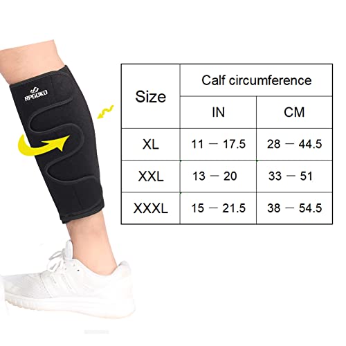 Calf Support Brace 2 Pack Adjustable Shin Splint Compression Wrap Sleeve For Pain Relief, Hiking, Training, Men Women Xxxl #TOP3