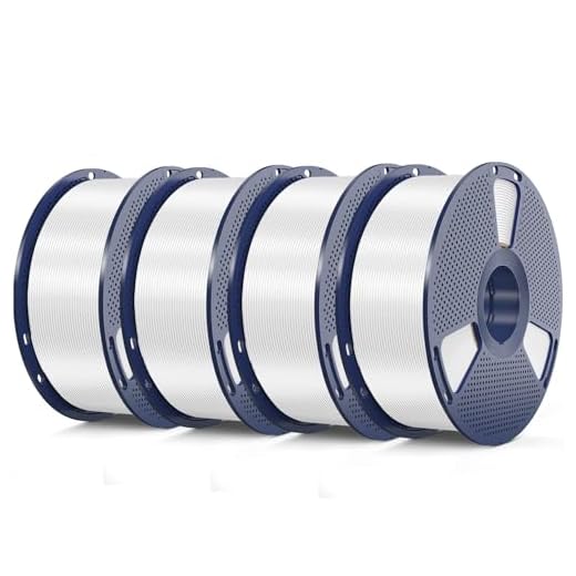 SUNLU Silk PLA Filament 4KG, Smooth Silky Surface, PLA Silk Filament 1.75mm, Dimensional Accuracy +/- 0.02mm, 1kg Spool(2.2lbs), Silk White x4, Total 4KG