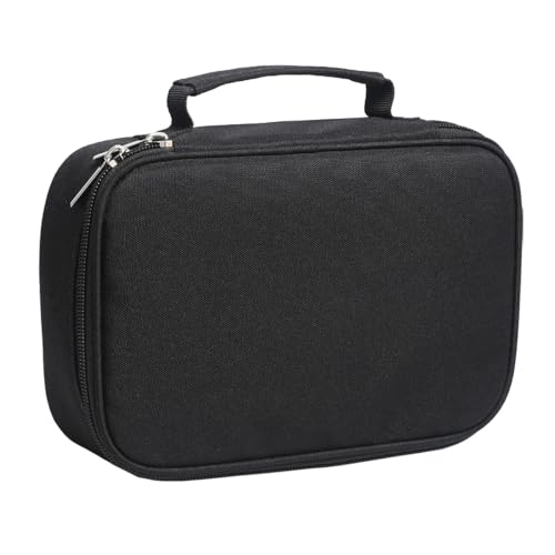 Estojo Grande Box 2 Ziper Quadrado Escolar Divisorias BakPak (Preto)