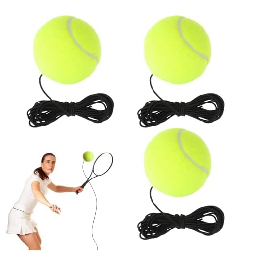 3 Stück Twistball Ersatzball,Ball Mit Schnur,Tennisball Mit Schnur,Tennisball An Schnur, Elastischer Twistball Ersatzball,Für Tennistrainer, Tennisbälle Mit Schnur Für Erwachsene, Anfänger, Training