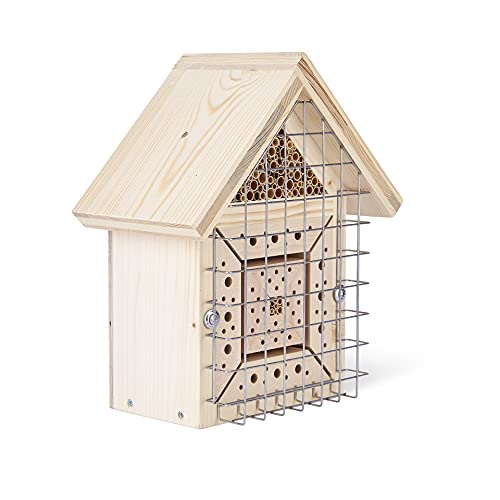 Wildbienenglück BienenLiebe | kleines Premium Insektenhotel für deinen Balkon oder Garten! | Top Verarbeitung | Aus… – Bild 6