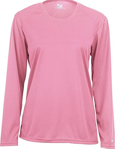 Badger Sports B-Core Ladies' L/S Tee Hot Pink X-Large
