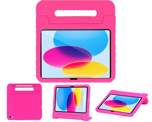 iPad 11世代 ケース iPad 10世代 2025 11インチ 2022 10.9インチ 子ども用 キッズ 耐衝撃 軽量 スタンド機能 EVA ペン収納 ペンホルダー ハンドル付き 保護 カバー (ピンク)
