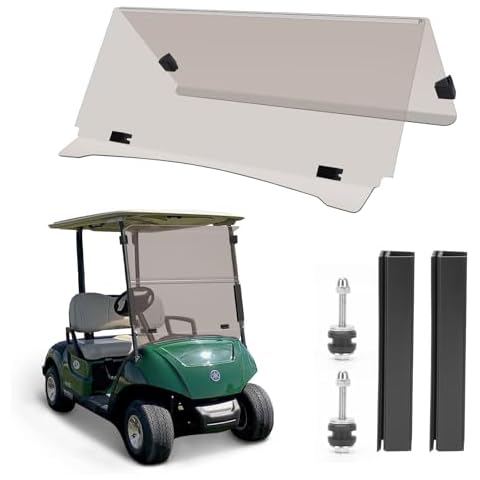 Arrtzan Tinted Windshield for Yamaha G29/Drive (2007-2016) Gas or Electric Models Golf Cart Foldable Style Cover