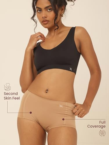 Image of Krvvy Airsoft Boyshorts | Women's High Coverage Mid-Rise Underwear with Four-Way Stretch | All Day Breathability | Lightweight & Seamless
