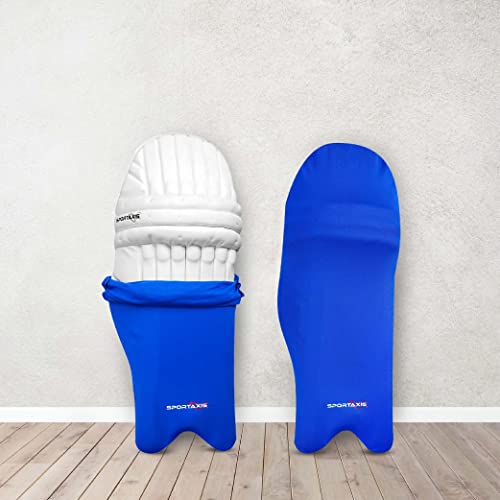 Sportaxis Batting Pad Covers, Leg Guard Covers, Lycra Material, Stretchable Fabric, Easy Fit, Blue #TOP6