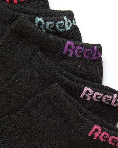 Image of Reebok Womens No Show Socks Moisture Wicking Cushioned Low Cut Socks 6 Pack