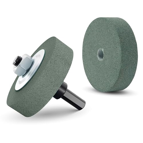 Zliger Juego de Muelas Abrasivas, Disco Abrasivo, 70 mm de Diámetro, Material de Cloruro de Silicio, Duradero, Para Esmerilar, Pulir y Eliminar Oxido en Metal, Acero y Acero Inoxidable (Verde)