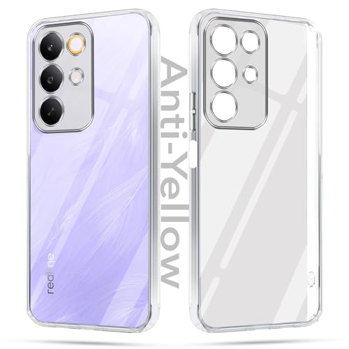 Image of Jkobi Lifetime Anti-Yellow Clear Back Cover Case for Realme C85 5G | Realme Narzo 90x (Sleek Hard Crystal | Shockproof and Camera Protection)