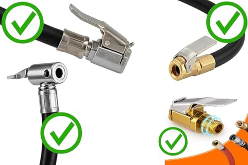 9-teiliges Druckluft-Kompressor-Düsen- und Adapter-Set – mit Ballnadel, Ausblaspistole, konischen Düsen, Messing- & Kunststoffadaptern – kompatibel mit Standard-Luftschläuchen und Reifenfüllgeräten