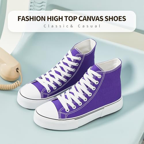 Image of hash bubbie High Top Canvas Sneakers Fashion Walking Shoes | high tops non slip on walking breathable casual comfortable lace up tennis shoes