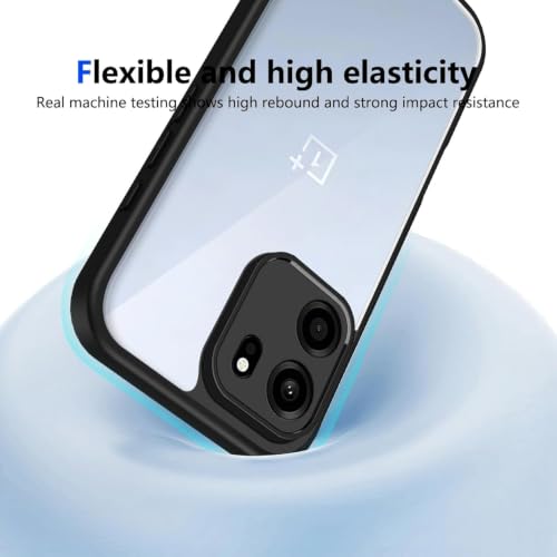 Image of VONZEE Clear Back Case Cover for OnePlus Nord Ce6 5G | Shockproof Design | Hard Back Cover Case for OnePlus Nord Ce6 5G (PC & TPU, Black)