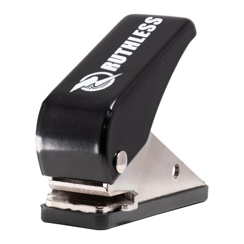 Ruthless Dart Flight Punch - Accesorio para dardos de bolsillo, fácil de usar, rojo, negro y blanco