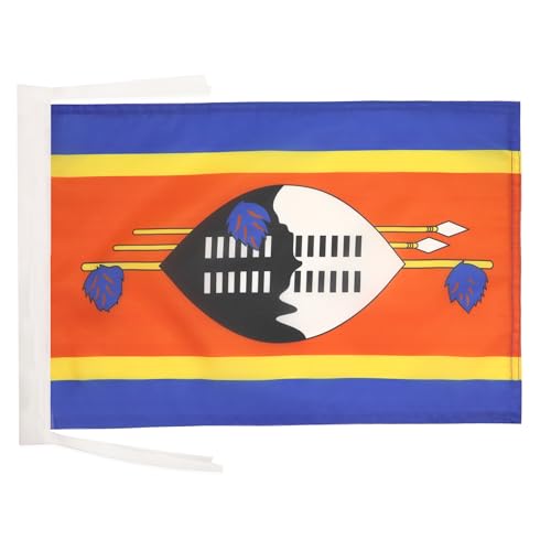 AZ FLAG - Drapeau Eswatini - 45x30 cm - Pavillon Swazi - Swaziland 100% Polyester Avec Deux Cordelettes - 20g