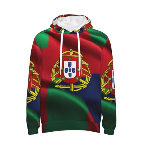 Sweat à capuche drapeau portugais fini les pulls sans style pour le sport