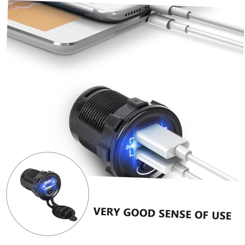 Cargador Doble USB para Coche Evita Consumo de Batería con Botón 5
