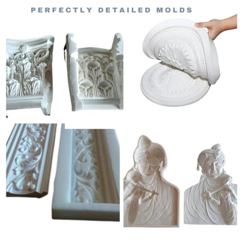 Image of TLS-225 Liquid Silicone Rubber Kit (5kg Silicone & 250ml Catalyst) for Soap, Candle, and Resin Art Mould Making | Ultra High Hardness, Detailed Reproduction, Heat Resistant, Smooth Finish.