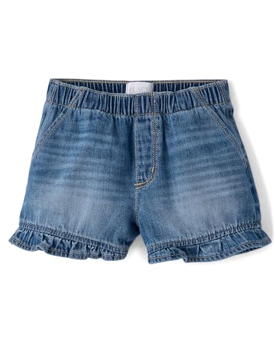 Image of The Children's Place Girls Denim Shortie Shorts