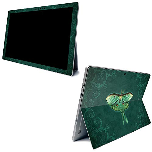 Image of MightySkins Carbon Fiber Skin for Microsoft Surface Pro 7 - Luna Moth | Textured Carbon Fiber Finish | Easy to Apply, Remove, and Change Styles | Made in The USA