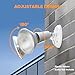 LUTEC 2 Pack Adjustable Twin Par Holder Outdoor Flood Lights, Switch Controlled Security Lights, Floodlights Fixture, Waterproof Exterior Max 300 Watt Par38 Flood Light for Garage, Yard, Porch-White