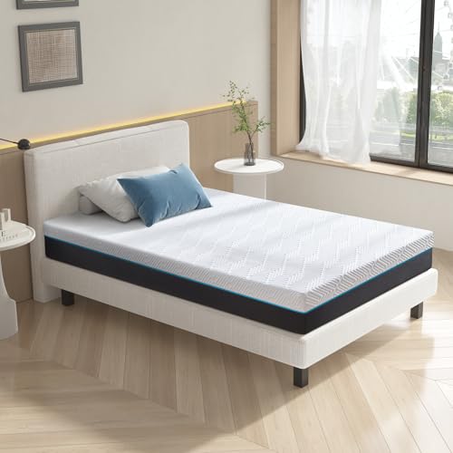 6-inch Gel-Infused Ultra-Comfort Supportive and Medium Firmness Memory Foam Mattress, Black Twin Mattress image 3