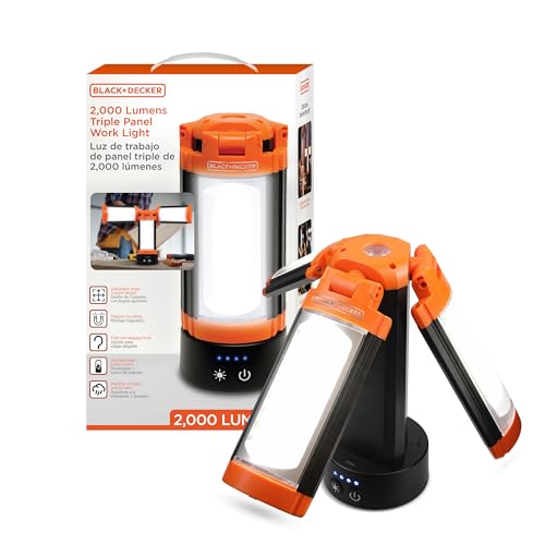 Lampe utilitaire LED rechargeable 2000 lm à panneaux orientables