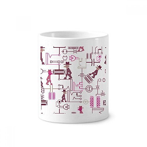 Tasse blanche en céramique DIYthinker 350ml pour ranger vos stylos sur le bureau
