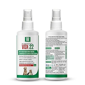 Vox 22 Odour & Urine Smell Remover for Pets - Effectively eliminates Urine, vomits, Faeces Smell for 30 Days - Nano Coating Technology Based Odour Remover - 100ml