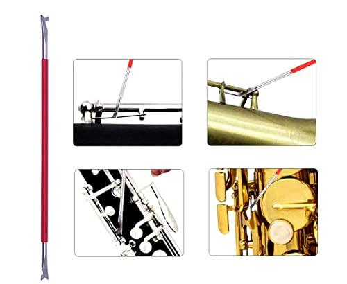 Jiayouy Woodwind Instrument Repair Tool Kit Stainless Steel Key Cover Adjusting Dual Head Spring Hook Key Buttons Protector For Sax Clarinet Oboe Flute Piccolo 4Pcs #TOP1