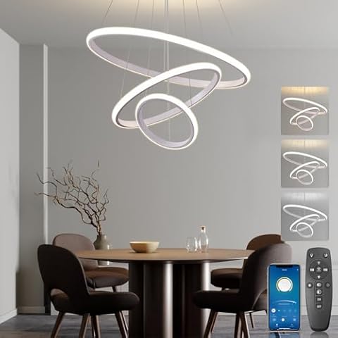 BRIMETI Lustre Moderne Dimmable 45W Cover