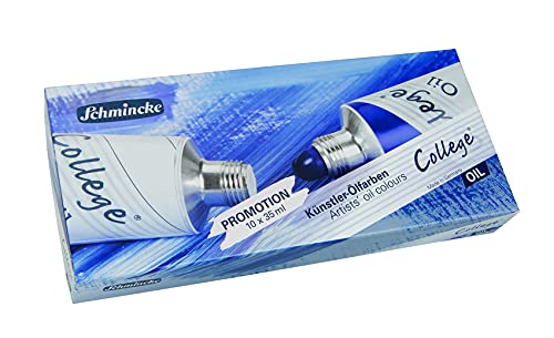 Schmincke, College® Oil, oil colour set 10 x 35 ml aluminium tubes, 85 706 097, artist's oil colours in study quality - Image 3