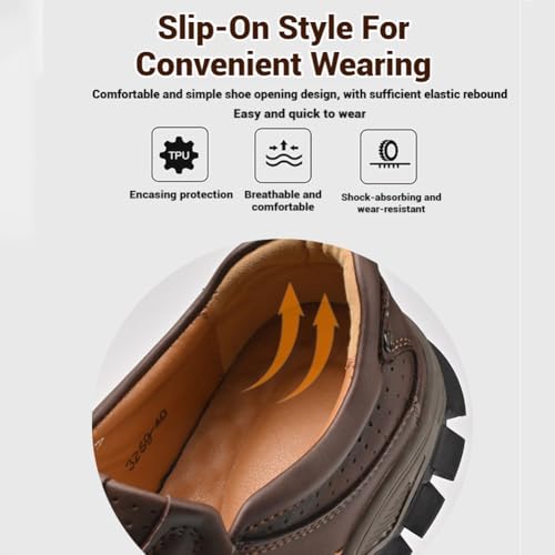 Enjerr Orthopedic Balance Shoes Men for Balance, 2025 New Arch Support Hands-Free Genuine Leather Slip on Loafers4