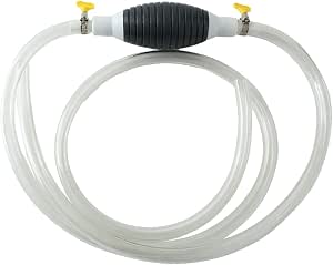 Handpumpe Benzin Ölabsaugpumpe Mit 2m Schlauch & Metallklemmen – Manuelle Siphonpumpe