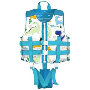 Schwimmweste ‎Kinder Neopren Weste, 6-9 Jahre Ideale Kleinkinder Schwimmhilfe Badeanzug Assist Bademode Schwimmtraining mit Einstellbare Sicherheits Straps für Jungen und Mädchen - Weiß L (30-40kg)