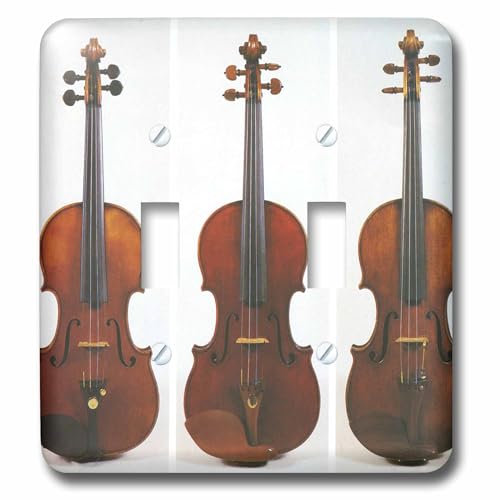 Interrupteur 3 Violons anciens multicolore pour décoration salon de musique