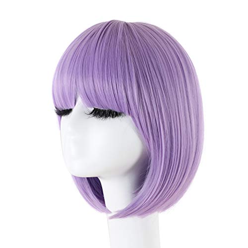 Alice Afro Wig 5 Short Kinky Curly Human Hair Wigâ€¦ (Purple)