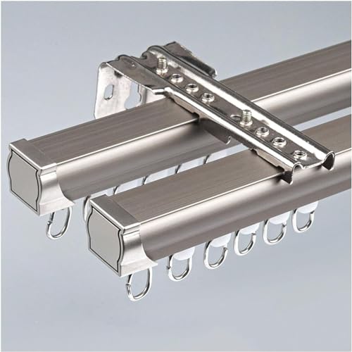 Double rail robuste en aluminium au plafond pour des rideaux lourds et fluides