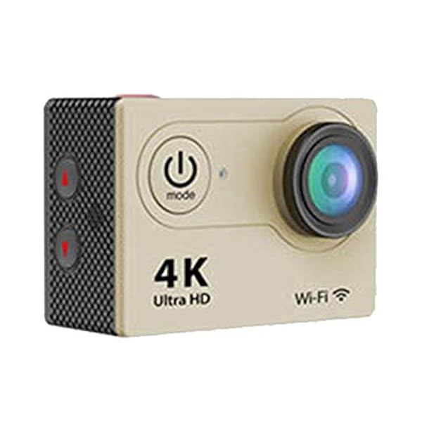 WFDG Sport H9R Sport Fotocamera 4K HD 2.4G DV Sport Macchina Fotografica Impermeabile 4k Fotocamera F11.11C (Color : Gold)