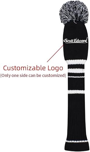 Miniatura 2 de Scott Edward Cubierta de cabeza de golf de punto personalizado para conductor híbrido de madera, cubierta de palo de golf personalizada con