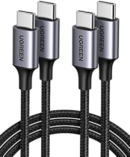 UGREEN USB C to USB C Charger Cable 2 Pack 60W Type C Power Delivery Data Lead Compatible with Galaxy S22 S21 A12 M11 Pixel 7 6 Huawei P30 iPad Pro 2021 Oculus Quest (1M)