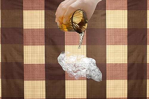 Image of The Furnishing Tree PVC Waterproof Microwave Oven Cover Compatible for 20 L Grill 20PG4S Gingham Pattern Beige