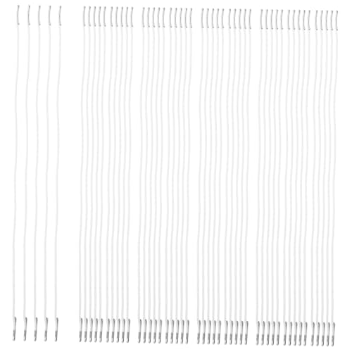 TEHAUX 50pcs Elastic Snap Strap Elastic Elastic Rope Straps and Buckles Buckle Strap Replacement Buckles for Straps Accessory Strap Elastic Bands for Binding White Silk