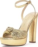 Jessica Simpson womens Immie Platform Heeled Sandal, Gold, 10 US