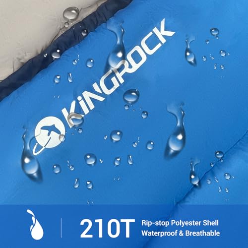 Bolsa de dormir KINGROCK para adultos, ligera, impermeable, para clima frío, camping, senderismo y viaje al aire libre con bolsa de compresión miniatura 4