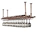 Portabottiglie da Soffitto, Retrò Metallo Portabicchieri Appendi Decorazione Vino Bicchiere Rack, Altezza Regolabile Porta Calici per Bar Ristorante Cucina ( Colore : Bronzo , Taglia : 120x30CM )
